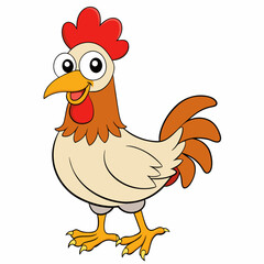 hen vector art illustration