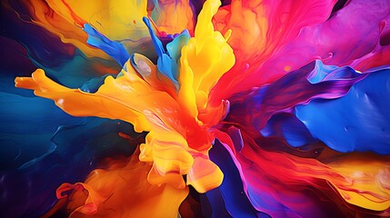 Creative brush strokes and paint splatters in bold colors, adding dynamic energy to artistic projects and backgrounds.