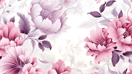 Elegant floral pattern with intricate details and pastel hues, ideal for wedding invitations and feminine designs.
