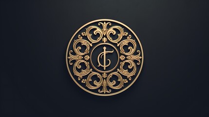 Elegant monogram logo design with intricate lettering and decorative elements, suitable for luxury...