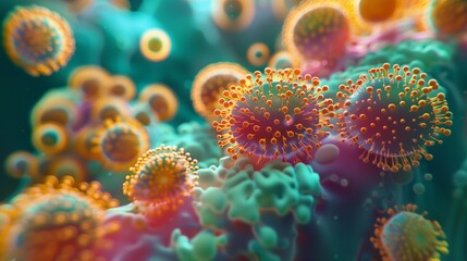 Microscopic Wonders High-Resolution 3D Renderings of Microorganisms, Illuminating the Hidden Beauty of the Microscopic World.