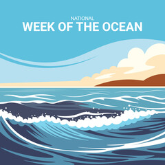 National Week of the Ocean background.