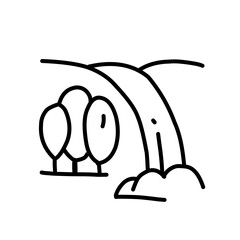 waterfall vector icon