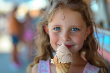 National Ice Cream Day. Treats for Independence Day holiday on July 4. Image for cafe menu, Banner