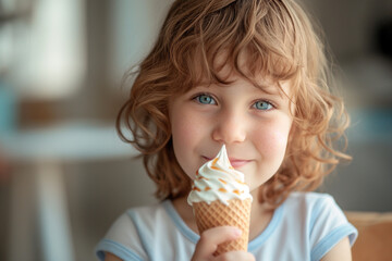 National Ice Cream Day. Treats for Independence Day holiday on July 4. Image for cafe menu, Banner