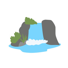 Cartoon waterfall set vector