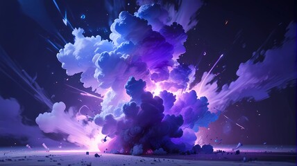 Abstract Purple clouds art illustration