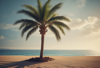 palm tree on minimal background