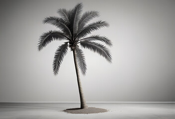 palm tree on minimal background