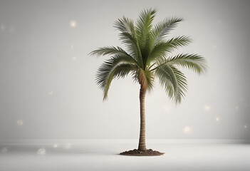 Obraz premium palm tree on minimal background