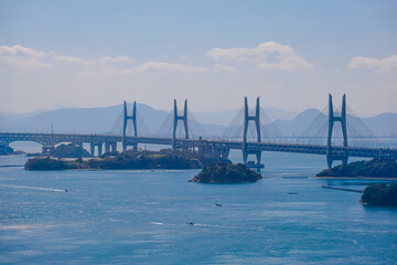 鷲羽山から瀬戸内海の見晴らし（岡山県倉敷市）