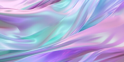 Abstract of pink, blue and green texture silk material pattern wave surface in aesthetics style background scene