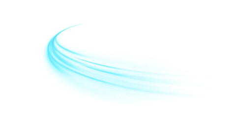 Dynamic blue lines with glow effect. Abstract blue light lines effect on white background PNG effect. Rotating light effect for gaming and advertising design.	
