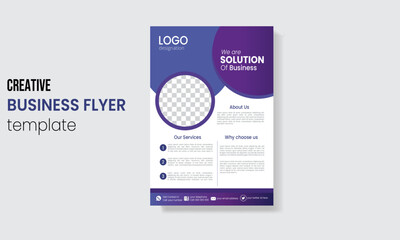 Advertise publication promotional business marketing flyer design template with multiple color variation