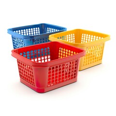 Plastic Storage Basket bin on a white background.