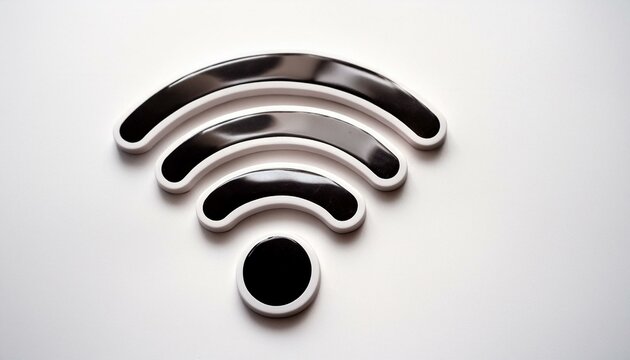 con free wifi signal in white backraund 