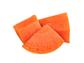 chopped carrot isolated