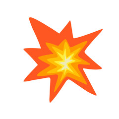 Vector illustration of a collision emoticon