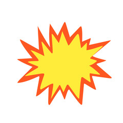 Vector illustration of a collision emoticon