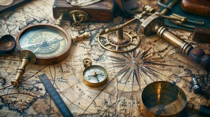 compass in the map