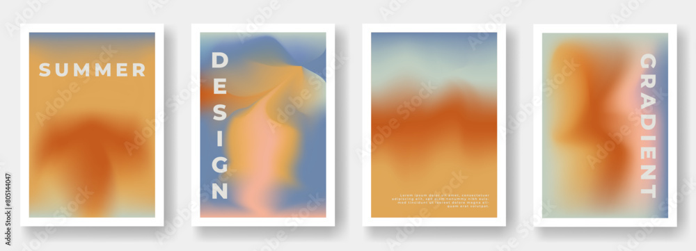 Poster summer abstract gradient background.