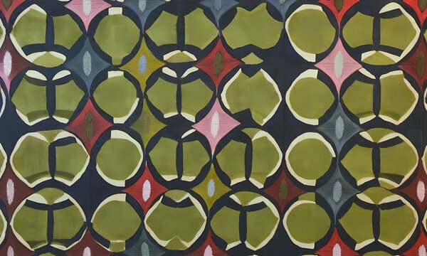 Batik abstract patterns with various color compositions