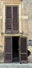 Ancient buildings in the historic center of Patù Italy
