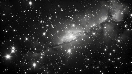 Fototapeta premium starry background, black and white,