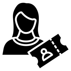 Ticket Sales  Icon Element For Design
