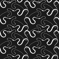 Black Gold Linear Markings Seamless Pattren 