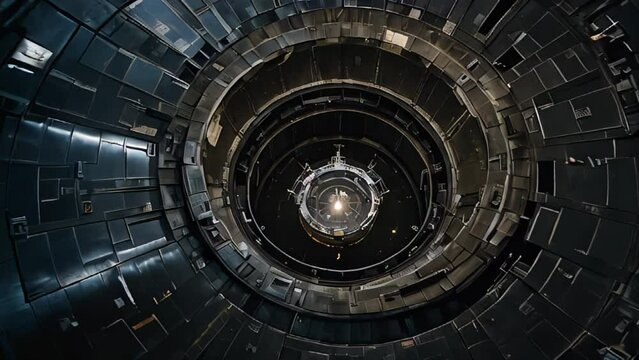View of the back of a space satellite
