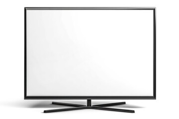 Television Screen Blank. Blank Big LED TV Isolated on White Background