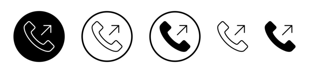 Outgoing Call Icon Collection. Symbols for Outgoing Calls in Vector Format.