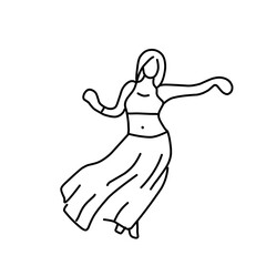 dancing couple line icon