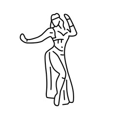dancing couple line icon