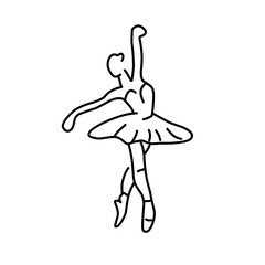 dancing couple line icon
