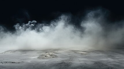  Smoke On Cement Floor With Defocused Fog for present product