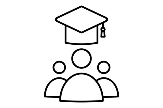 learning environment icon. icon related to education and online education. suitable for web site, app, user interfaces, printable etc. line icon style. simple vector design editable