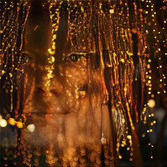 Celebratory Canopy: mesmerizing fairytale ambience achieved with twinkling fairy lights decor