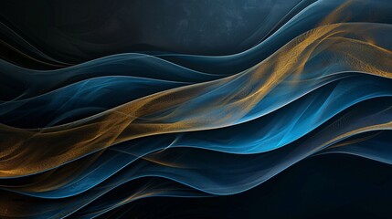 Obraz premium Abstract Dark blue and gold wave, modern background for presentation and poster 