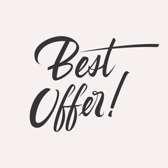 Best Offer Discount Lettering card