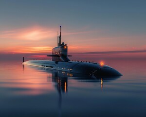 A submarine is a human-made vehicle that can travel underwater. It is powered by a diesel engine or a nuclear reactor. Submarines are used for military and civilian purposes