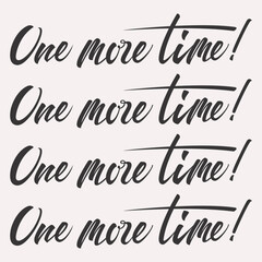 One more time lettering card