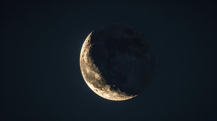 Modern minimalist crescent moon