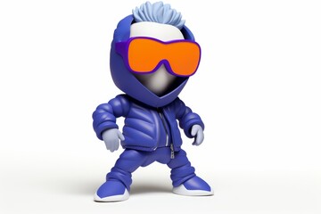 Cartoon Character With Goggles and Jacket