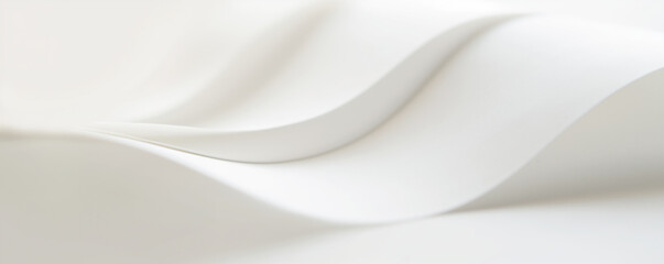 White background, white paper, closeup of edge of page, Soft material edges with blurred details, creating an abstract composition with subtle gradients, light tones and a sense of calmness.