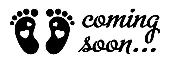 Coming Soon Baby Feet Baby Announcement Gender Reveal Party