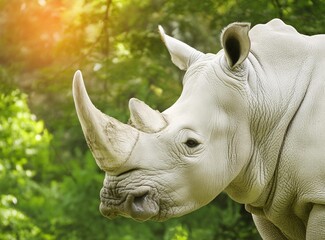Rhinoceros in the jungle
