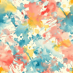 Colorful abstract watercolor seamless pattern