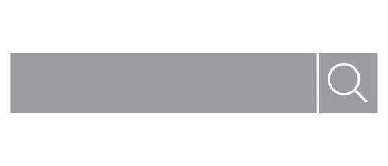 Obraz premium Silver Search Bar Icon Isolated on White. Can be used as a Text Frame. 